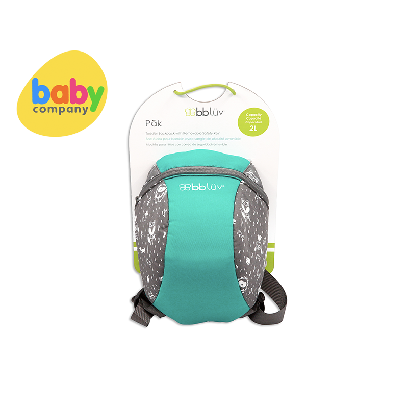 BBLUV Päk: Toddler Mini Backpack With Safety Reins - Aqua