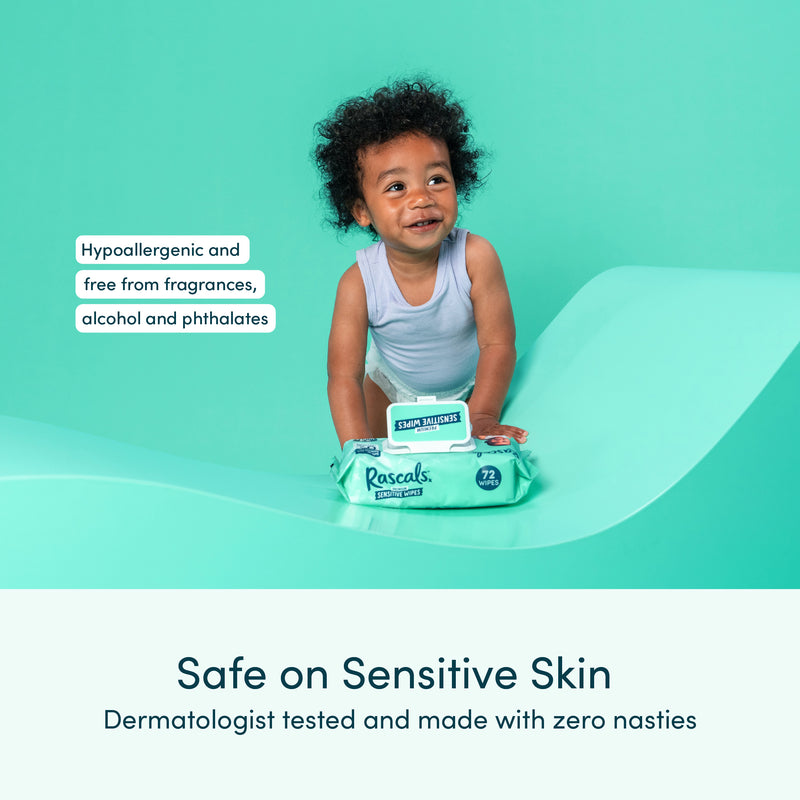 Rascals Sensitive Baby Wipes - 72 Sheets