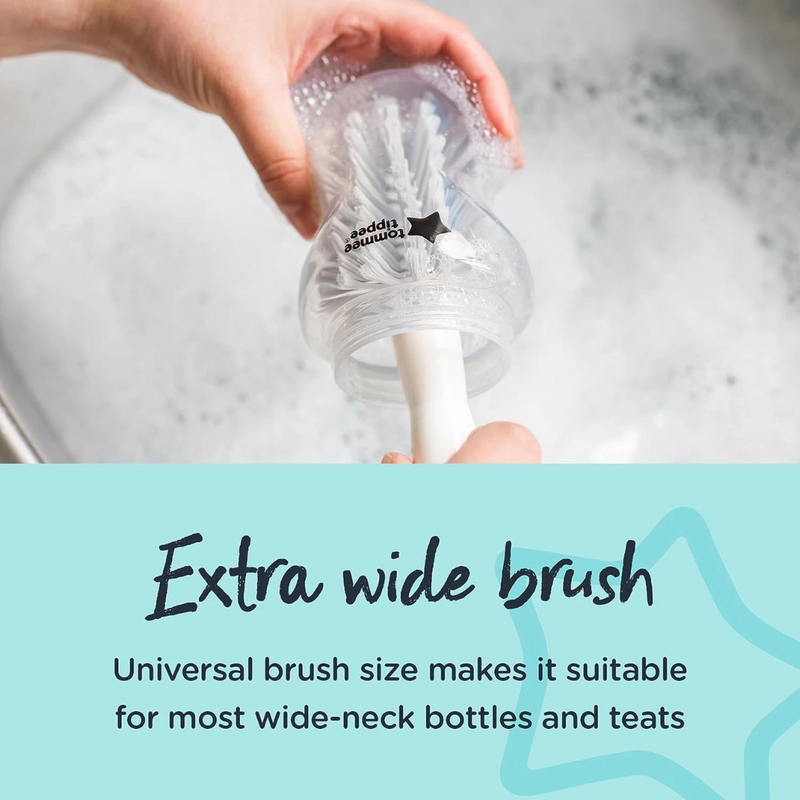 Tommee Tippee Closer to Nature 2-In-1 Baby Bottle and Teat Brush