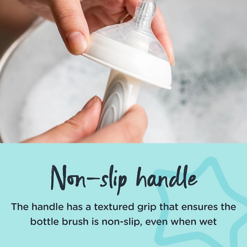 Tommee Tippee Closer to Nature 2-In-1 Baby Bottle and Teat Brush