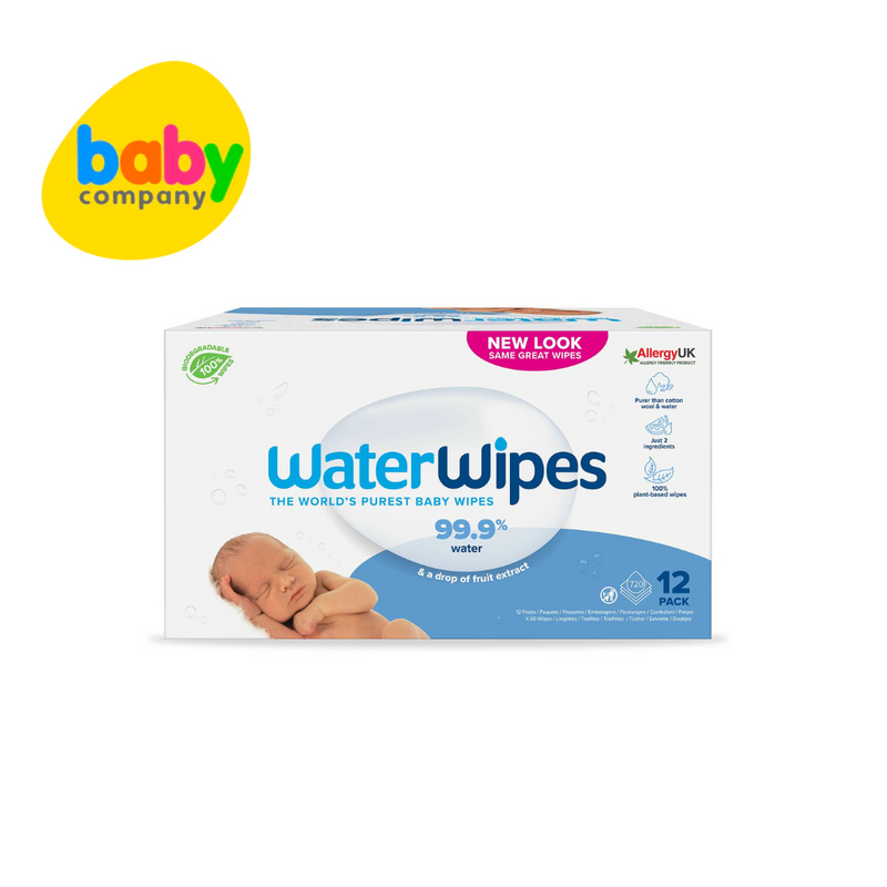 WaterWipes Mega Value Box Biodegradable - 60s, Pack of 12