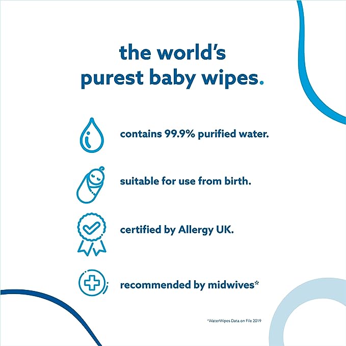 WaterWipes Mega Value Box Biodegradable - 60s, Pack of 12