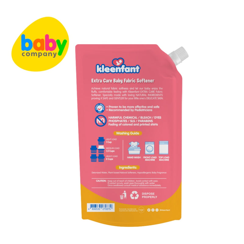 Kleenfant Extra Care Baby Fabric Softener - 550ml, Refill Pack