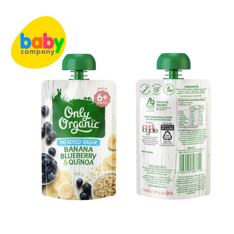 Only Organic Banana, Blueberry & Quinoa (6+ mos) 120g