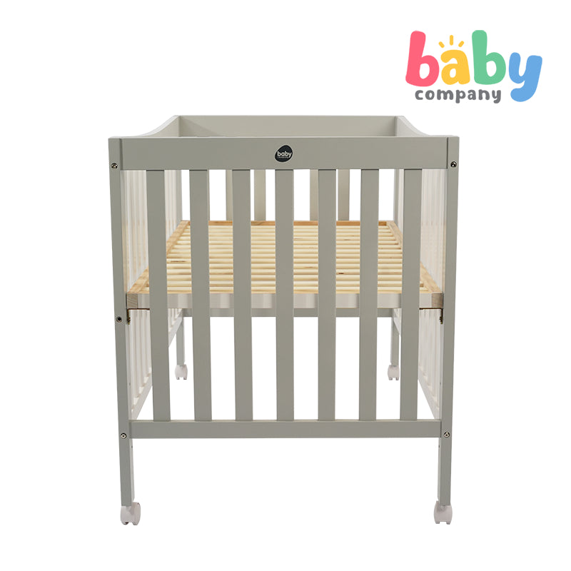 Baby Company 28x52 Wood Crib - Two-toned White and Gray