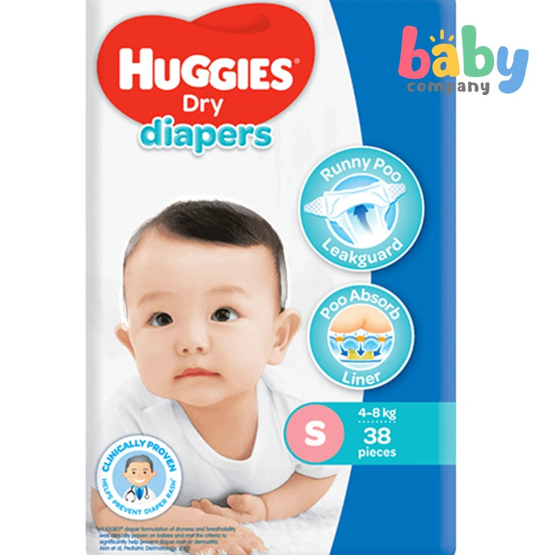 Huggies Dry Taped Diapers - 38s, Small