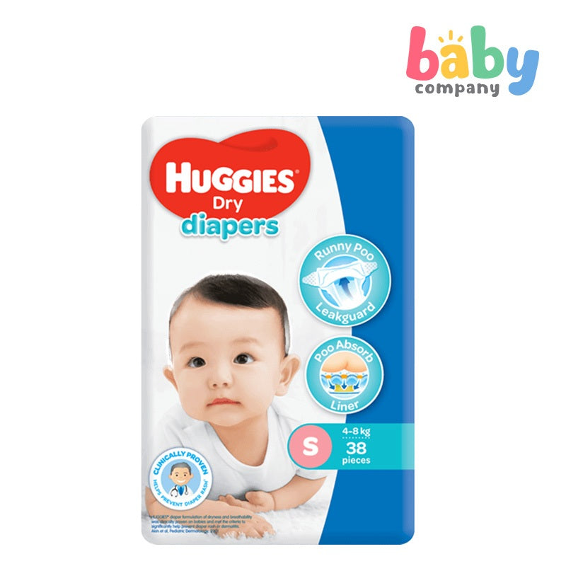 Huggies Dry Taped Diapers - 38s, Small