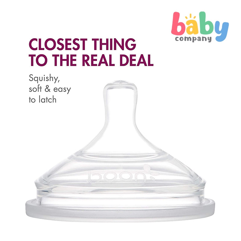 Boon 3-Pack Nursh Silicone Nipples - Slow Flow