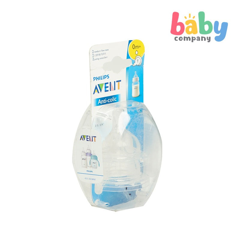 Philips Avent Anti-colic 2-pack Newborn Teats 0mo+