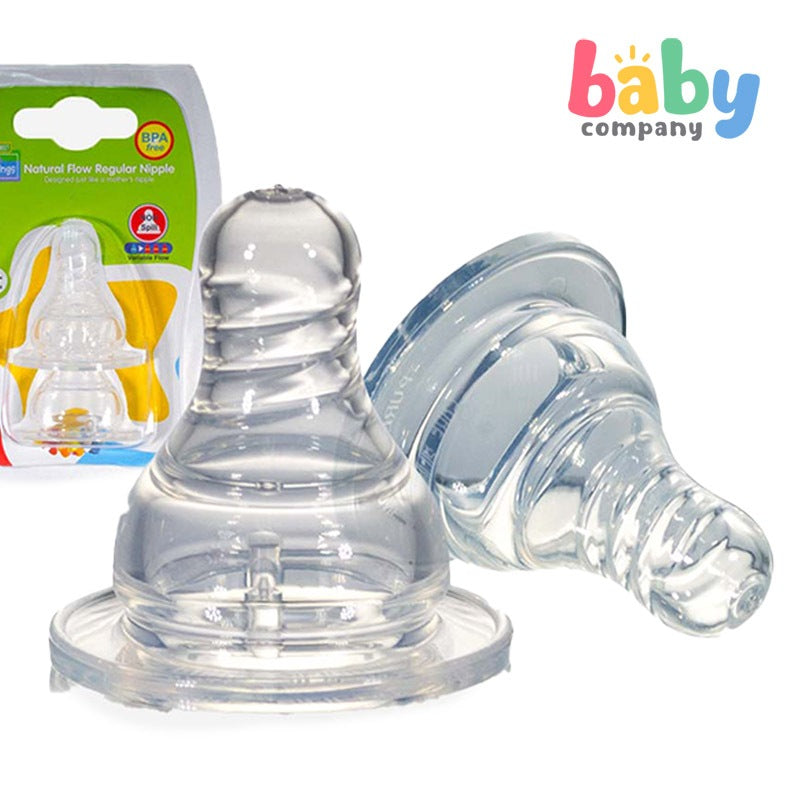 Sesame Beginnings Natural Flow 2-Pack Regular Bottle Nipple