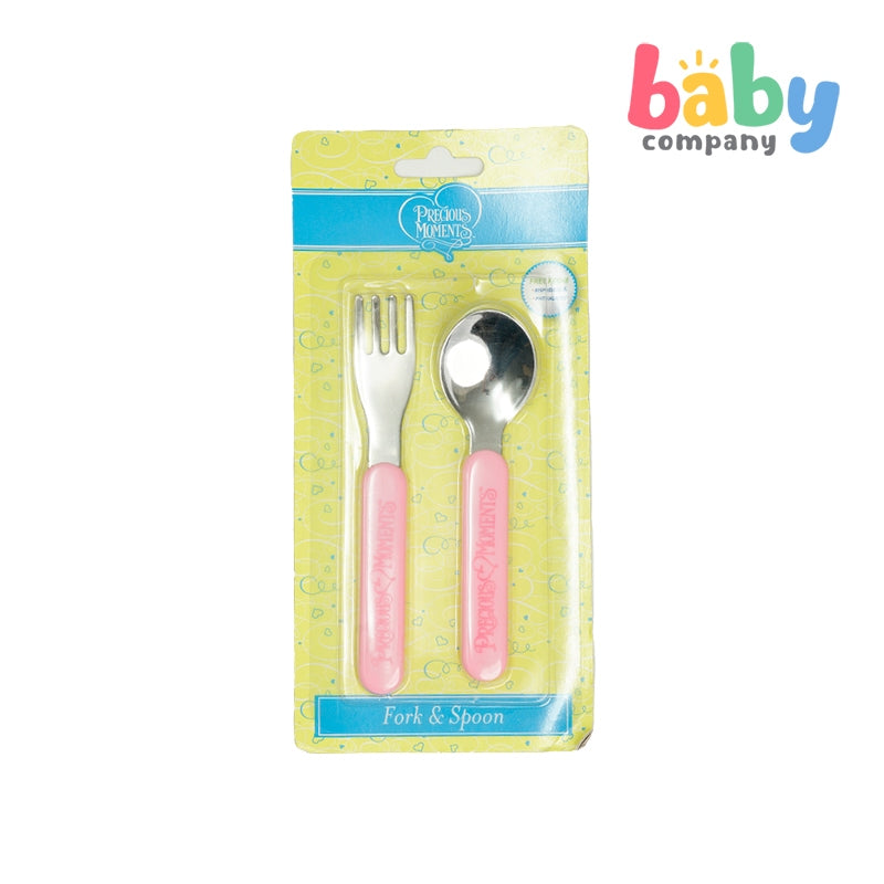 Precious Moments Stainless Steel Fork and Spoon Set