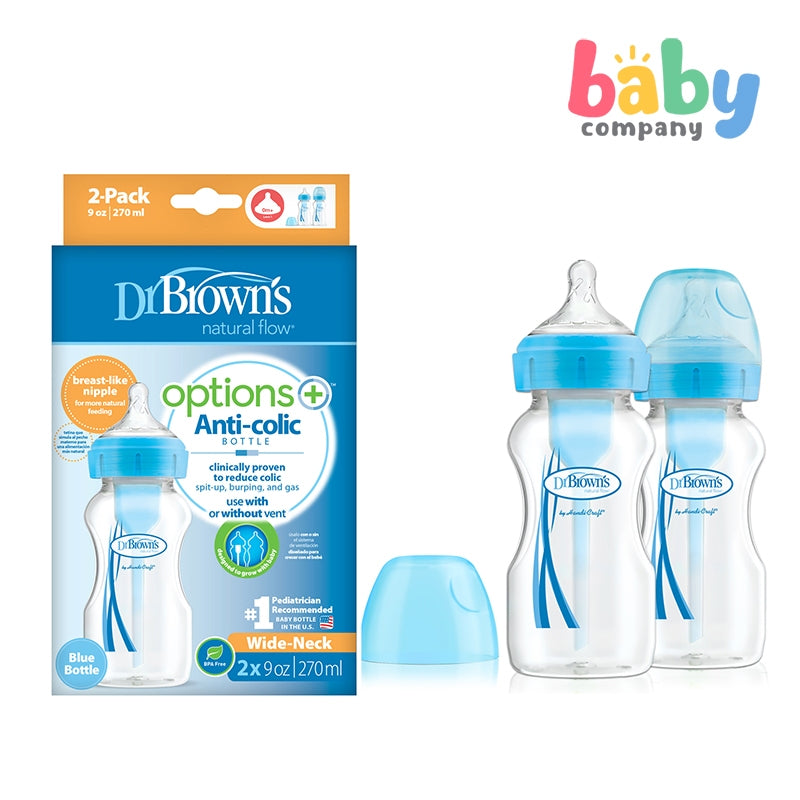 Dr. Brown's 2-Pack Options+ Wide-Neck Bottle - 270ml