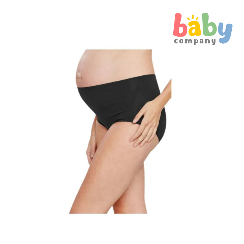 Mamaway Anti-Bacterial Maternity High Rise Briefs Pack of 2 (Black)