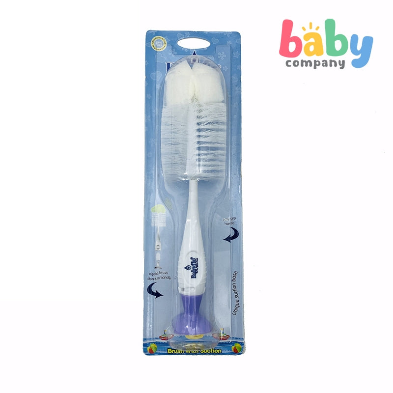 Babyflo Bottle & Nipple Brush with Suction