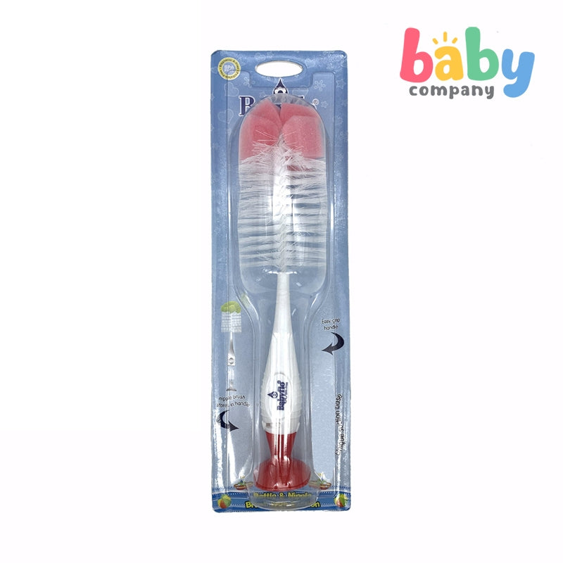 Babyflo Bottle & Nipple Brush with Suction