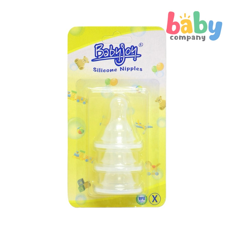 Nurture 3 pc Baby Joy Silicone Nipple In Blister Cards