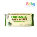 Organic Baby Wipes 50's Extra Large Wipes Bamboo