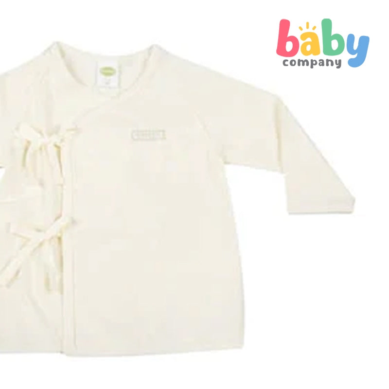 Enfant Organic Longsleeves Tie-Side Shirt, Beige