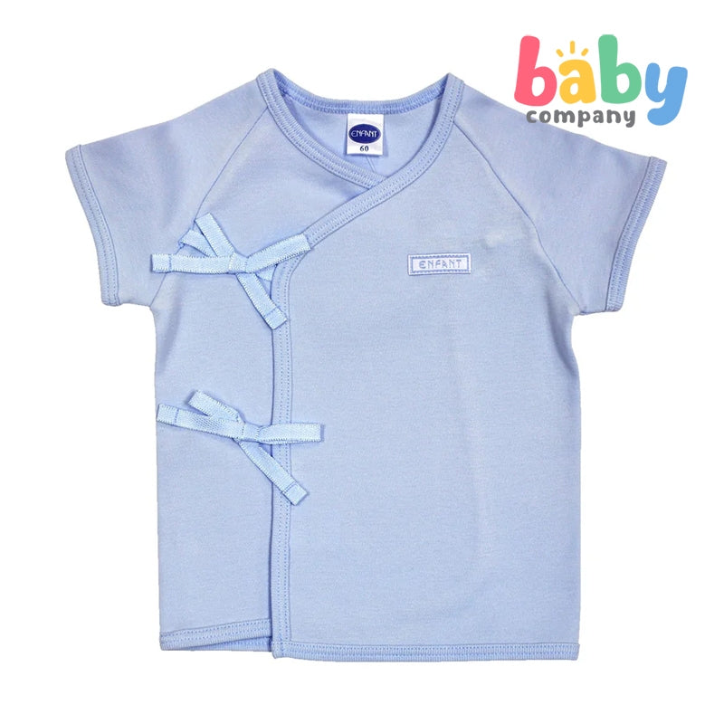 Enfant Short Sleeves Tie-Side Shirt - Blue