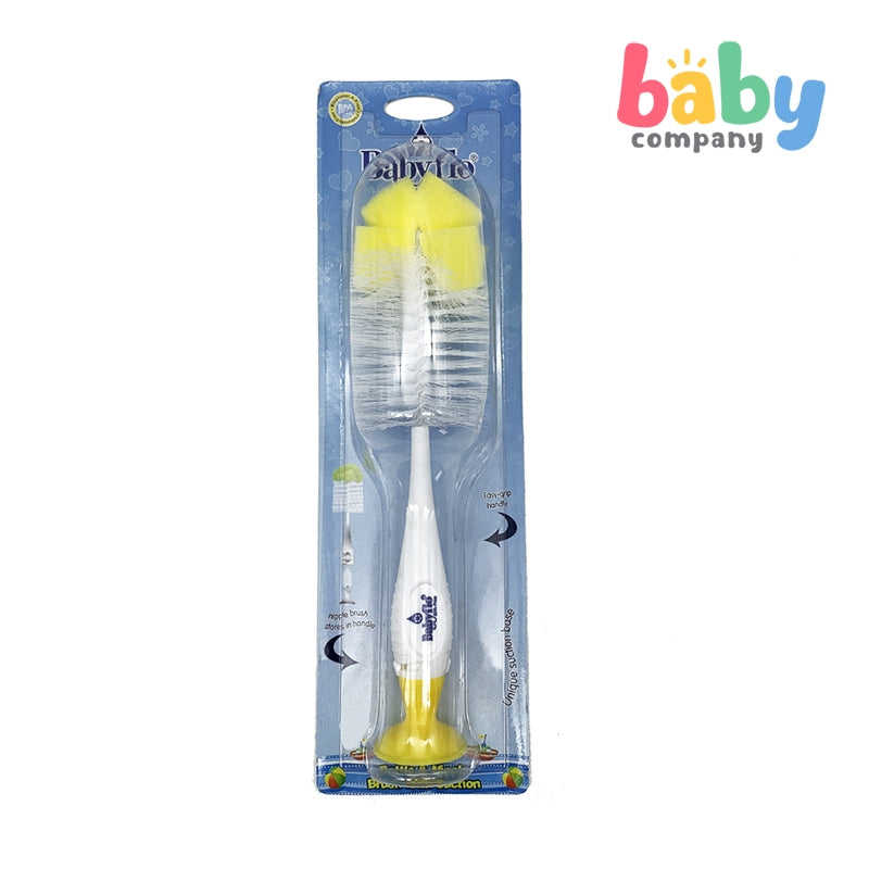 Babyflo Bottle & Nipple Brush with Suction