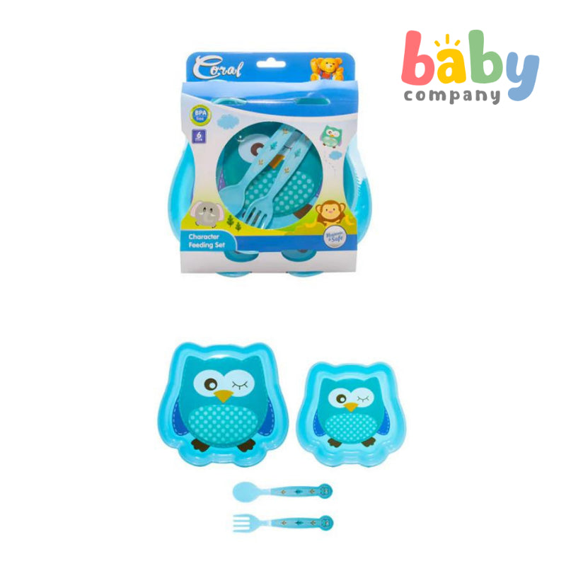 Coral Babies Cute Animals Character Feeding Set