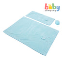 Bloom 3-Piece Bath Towel and Loofah Set For Kids - Green Bunny