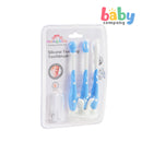 Mom & Baby Silicone Teething Toothbrush Set - Blue