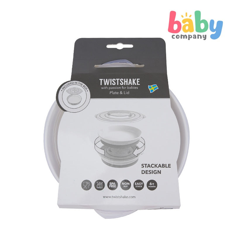 Twistshake Plate 6+m - White