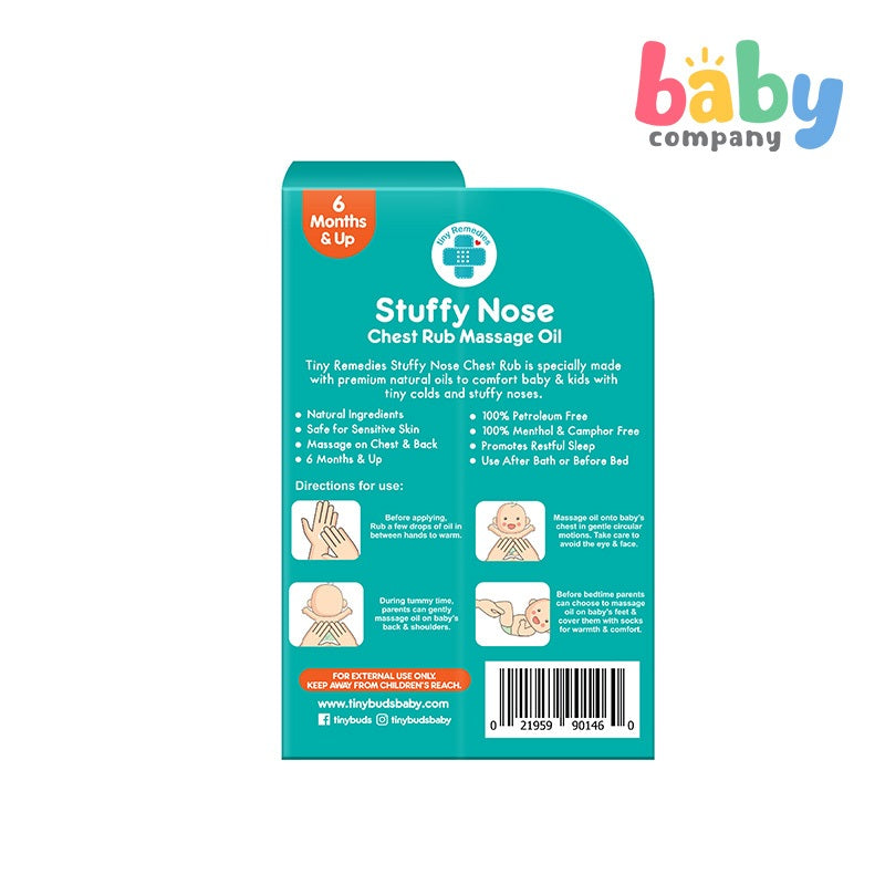 Tiny Buds Stuffy Nose Natural Chest Rub Oil 30ml