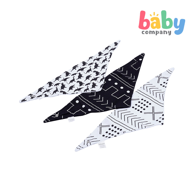 Bloom 3-Piece Bandana Bib - Dino & Abstract