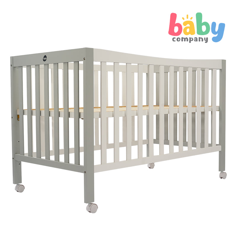 Baby Company 28x52 Wood Crib - Two-toned White and Gray