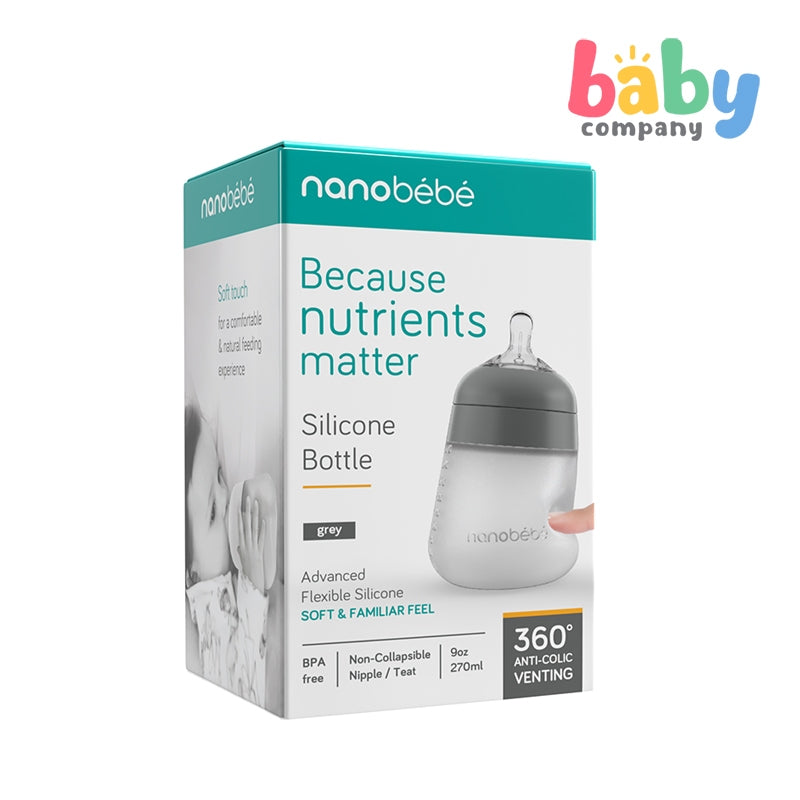 Nanobebe Silicone Bottle 9oz (270ml) - Single