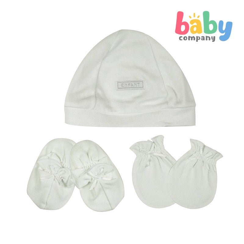 Enfant Pack Set of Mittens, Booties and Bonnet