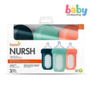 Boon Nursh Silicone Pouch Bottle 8oz / 236ml 3-Pack Multicolor Set