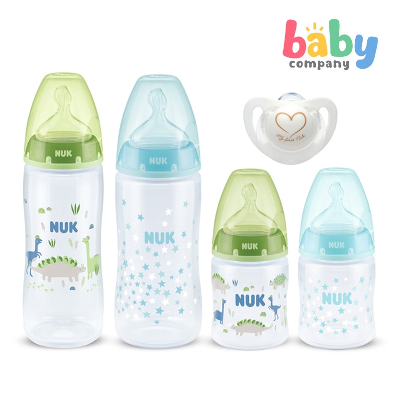 Nuk Baby Bottle Welcome Set with Silicone Teat (Random Color)