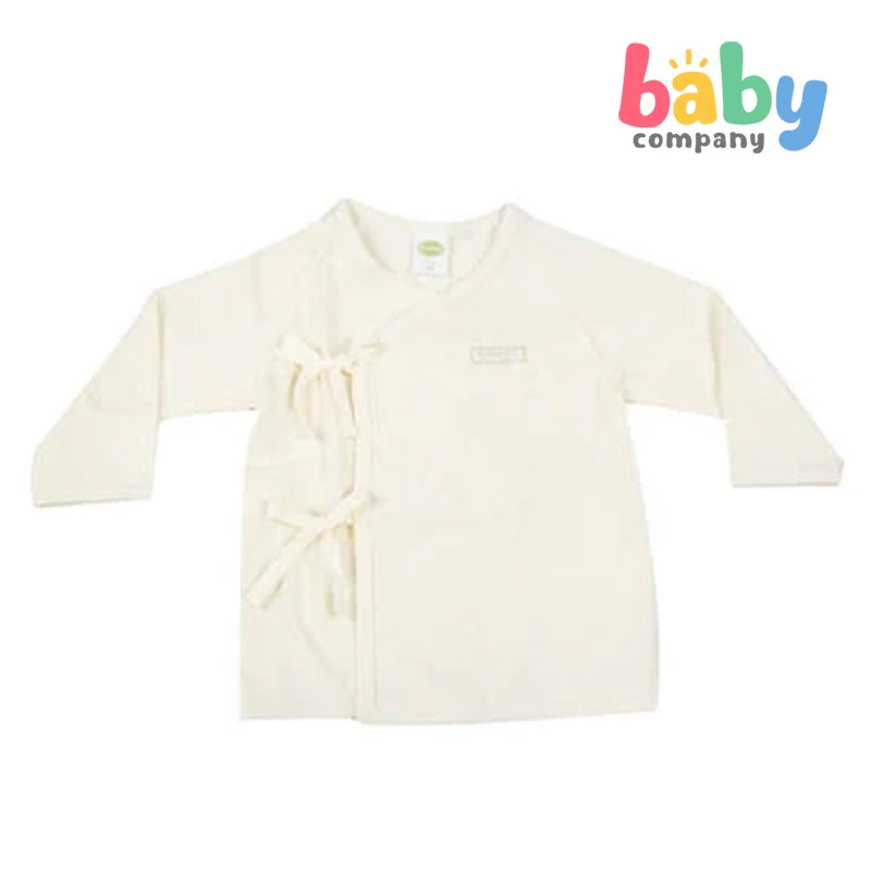 Enfant Organic Longsleeves Tie-Side Shirt, Beige