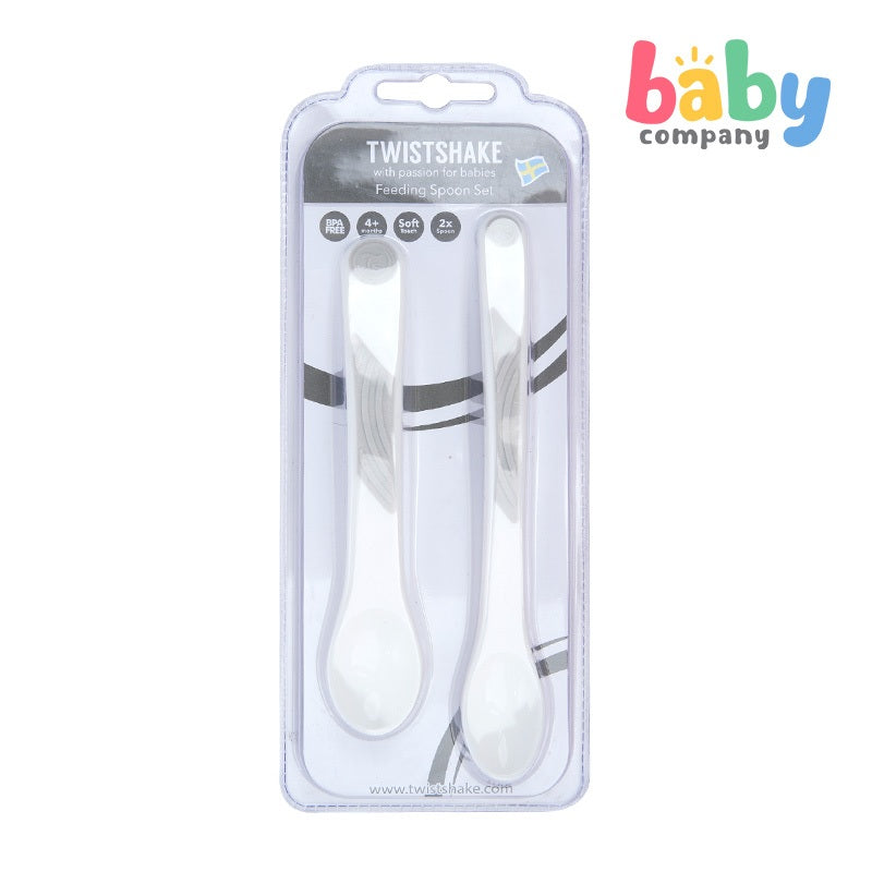 Twistshake Feeding Spoon Set 4+m 2pc/pk - White