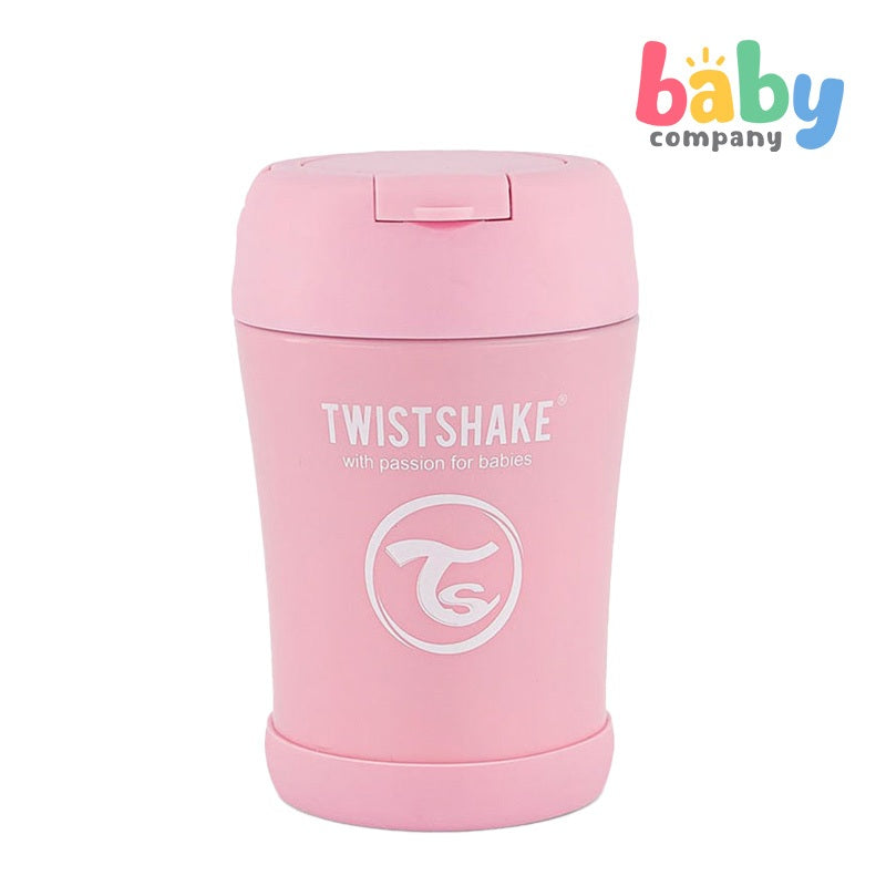 Twistshake Insulated Food Container 350ml - Pastel Pink