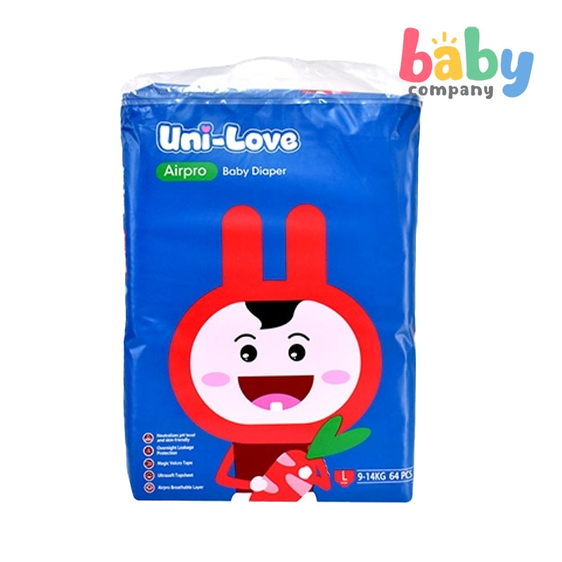 Uni-Love Airpro Baby Diaper Big Pack, Pack of 1 - Large, 64s