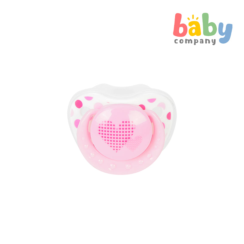 Mom & Baby Silicone Pacifier - Pink Heart