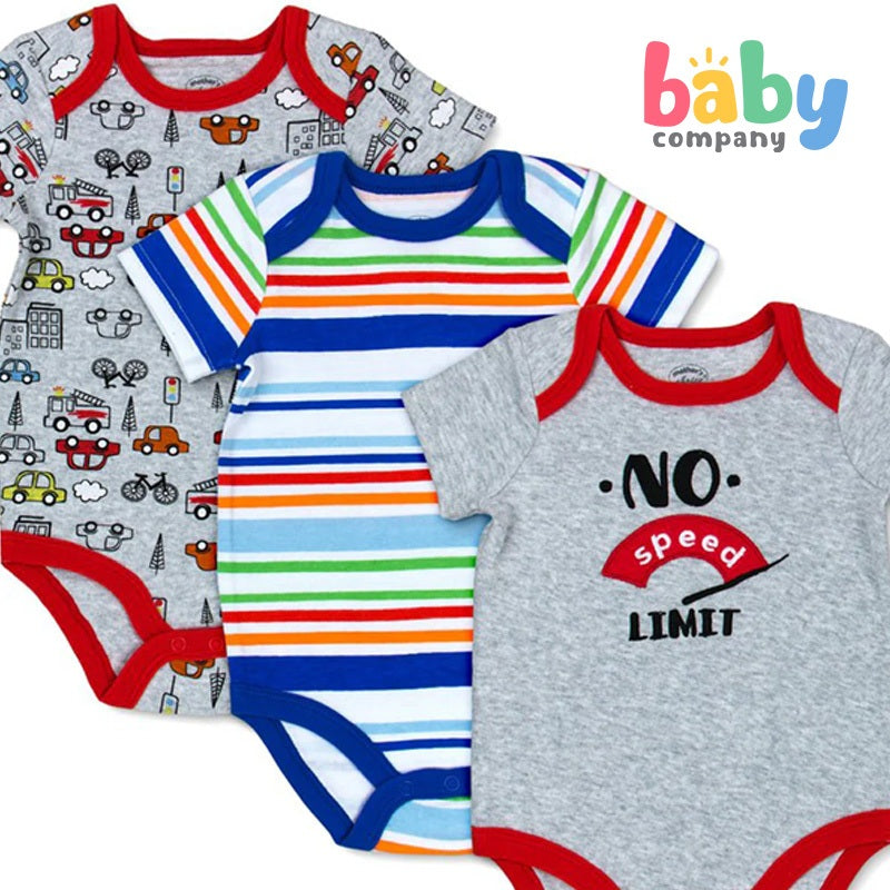 Mother's Choice 3Pcs Bodysuit Set, No Speed Limit