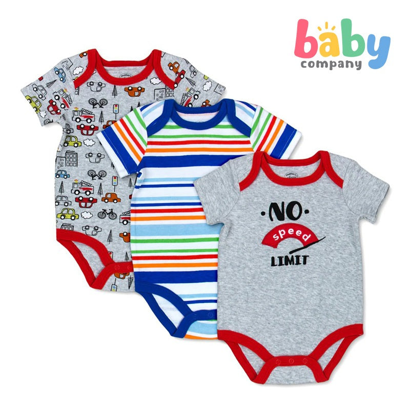 Mother's Choice 3Pcs Bodysuit Set, No Speed Limit