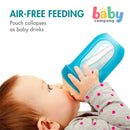 Boon 3-Pack Nursh Silicone Pouch Bottle 4oz/118ml - Blue Set