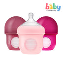 Boon 3-Pack Nursh Silicone Pouch Bottle 4oz/118ml - Pink Set