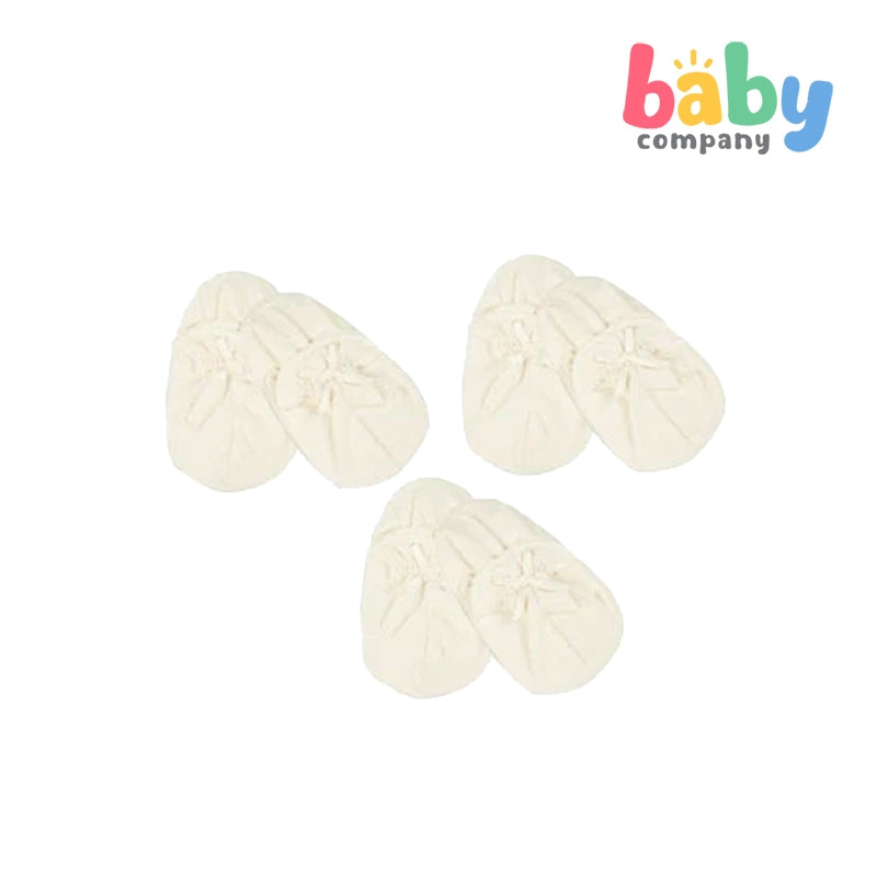 Enfant 3 Pack Organic Booties, Beige