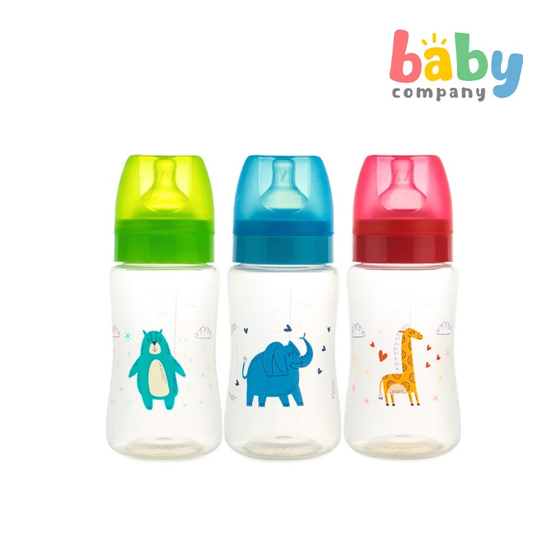 Coral Babies Wide-Neck Feeding Bottles - 8oz, Pack of 3