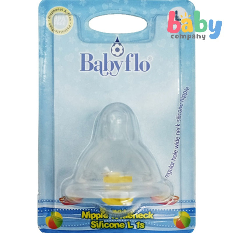 Babyflo Nipple Wideneck Silicone 1pc