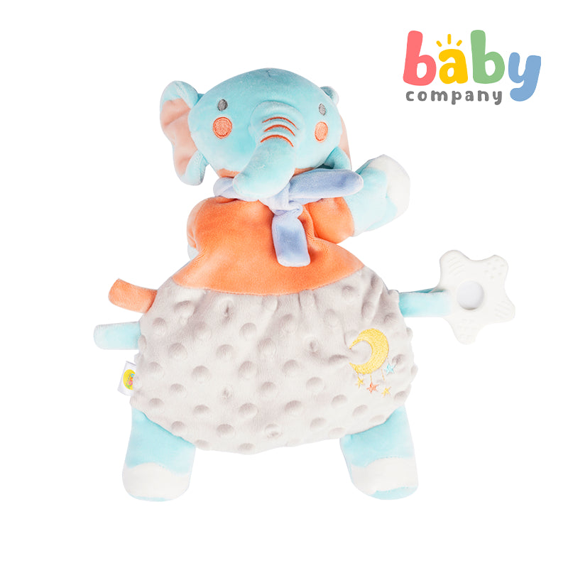 Baby Company Plush Taggies with Teether - Blue Elephant