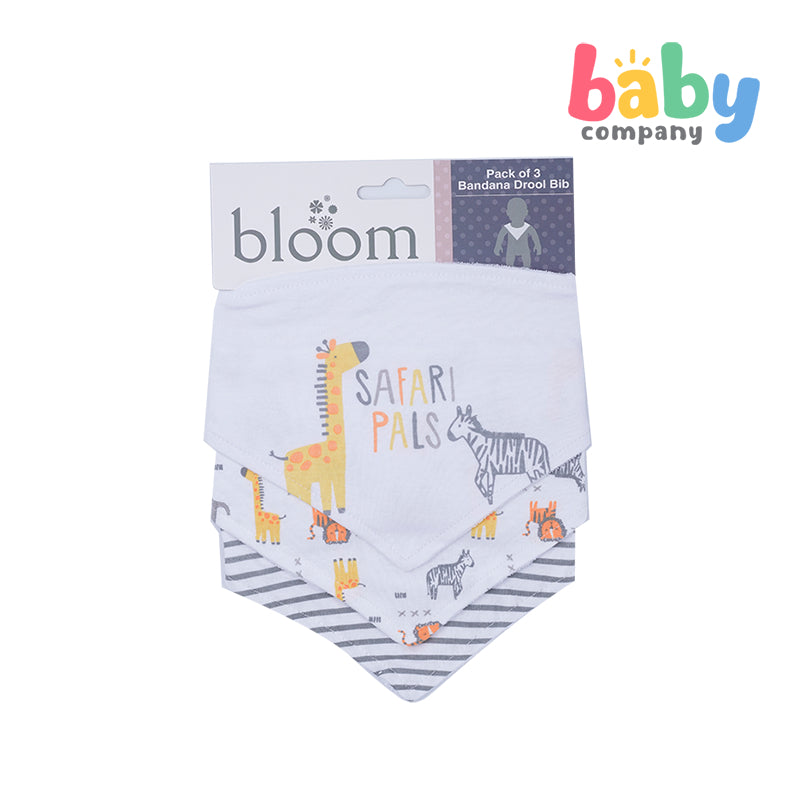 Bloom 3-Piece Bandana Bib - Safari & Lines