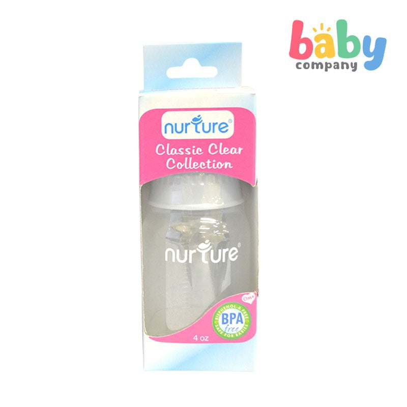 Nurture 4oz Classic Clear Feeding Bottle